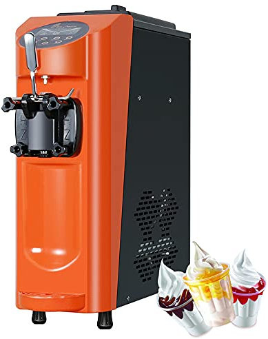 Sorbetière, 1000W Machine à Crème Glacée Automatique aux Fruits, Machine à Crème Glacée Commerciale, Sorbetière en Acier Inoxydable, avec Avertissement de Pénurie de Matériel, pour Restaurants Sn