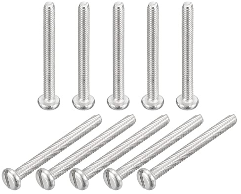 sourcing map 10 Stk Edelstahlschrauben M2 x 20mm Maschinenschrauben Bolzen | Schrauben Set, Schlossschrauben, Holzschrauben, 304, Geschlitzt, Antrieb, Bindekopf