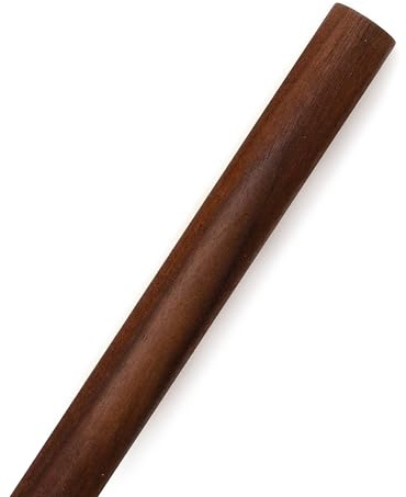 Keyaiira - Wooden Dowel rods in Birch & Walnut Wood Unfinished Hardwood Sticks -use for leather home decor; Curtain rod, Ceiling & Suspension Straps, Paper Towel Holder & rails (1 in x 36 in Walnut)