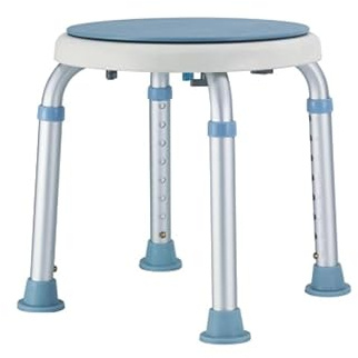 TalkJoy Robust 360° vridbar duschpall duschstol snurrstol dusch badkar justerbar höjd pall för badrum äldre