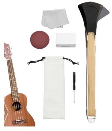 Ibuloule Gitarrenbogen Picassobogen Folk Klassische Gitarre Spielzubehör Stimmplektrum, Gitarrenbogen Picassobogen Folk Song Konzertgitarre Performance Zubehör Stimmpaddel, 2-in-1 Bogen für Gitarre