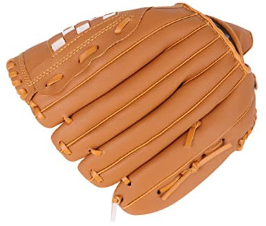 Supvox Baseballhandschuh für Linkshänder 10,5 Zoll aus PVC mit Weicher Kunstfellpolsterung für Softball und Outdoor Mannschaftssport in Gelb