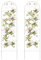 RELAX4LIFE Rankgitter 2er Set, Rankzaun Metall, Garten Spalier zum Stecken, Gartendeko Rosengitter Gartenzaun, Rankhilfe für Rosen Blumen Kletterpflanzen (Weiß, 220 x 50 cm)