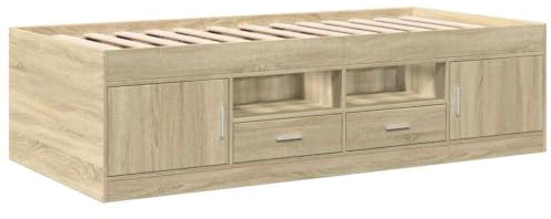 vidaXL Tagesbett mit Schubladen ohne Matratze Sonoma-Eiche 90x200 cm