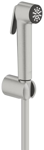 GROHE Tempesta - F Trigger Spray (Handbrause mit Betätigungstaste & Brauseschlauch, 1250mm, inkl. Verdrehschutz), 27513DC1, supersteel