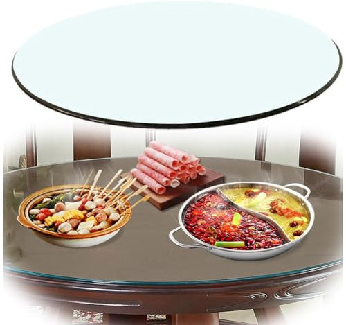 KXWOQ3ED Runde Glastischplatte, Durchmesser 40-100 cm Esstisch gehärtetes Glas Tischplatte, Ersatz Glastischplatte für Couchtisch, Bürotisch, Beistelltisch(80 cm(32 INCH))