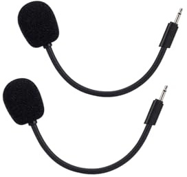UNCLE LIGHT Lot de 2 micros de jeu de rechange pour casque de jeu JBL Quantum 100 (Q100) sur PC/Xbox/PS/Switch/Mac, microphone à perche amovible de 2,5 mm
