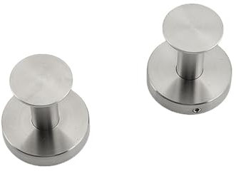 PEKMAR Ganchos de pared Llaves de puerta de acero inoxidable Gancho para abrigos de tela Toalla de baño Gancho para colgar batas Gancho para utensilios de cocina Perchero para pared, A61313N (2PCS)