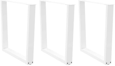 NQJIBUE Artikel: Esstischbeine, V-Form, 3 Stück, weiß, 90 x (72–73,3 cm) Stahl, Tischzubehör, Tischbeine