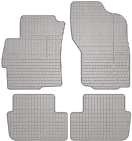 Wielganizator SolidPRO Gummimatten passend für Mitsubishi Lancer VIII CY (2007-2016) | Qualität: Premium - Genaue Passform, rutschfest 4-teilig Fußmatten - Grau