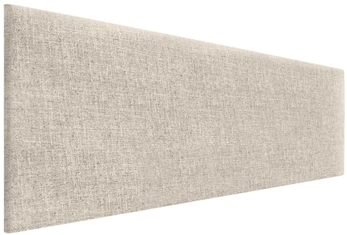 DHOME Cabecero de Lino Natural Liso Cabezal Tapizado Cama Dormitorio Moderno Top Trending (Lino Natural, 135cm (Camas 120/135/140))