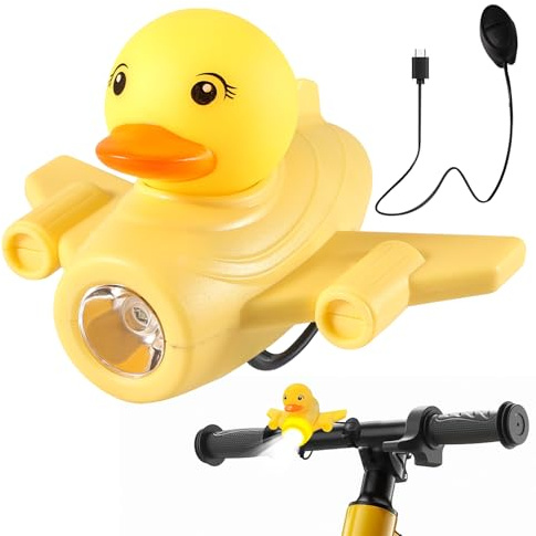 Editbar Kinder Scooter Licht, LED Kinder Roller Licht - USB Wiederaufladbar Kinderwagen Licht mit Verdrahtungsschalter, LED Flugzeuglicht mit 3 Licht-Modi, IPX4 Wasserdicht, für Roller und Kinderwagen