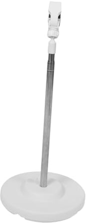 DEARMAMY Halter für Tierpflegegebläse Höhenverstellbarer Haartrocknerständer aus Edelstahl und Kunststoff 30-110cm Weiß Freihändige Pflege für Hunde und Katzen Modernes Design