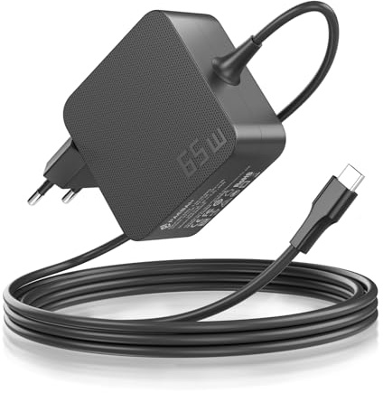 65W USB C Laptop Ladekabel Ladegerät 20V 3.25A Type C Netzteil | für Lenovo ThinkPad, ASUS ZenBook, Huawei MateBook, MacBook Pro/Air, HP Spectre, Acer, Dell, Google, Samsung, Xiaomi