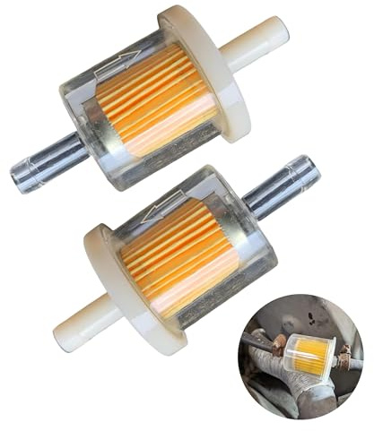 Xibao 2PCS Filtre Essence Moto,Filtre a Essence,Raccord De Filtres A Carburant De Qualité Supérieure,Filtration Haute Densité,Convient à une Variété de Véhicules et de Machines,Motos,Quads,Bateaux