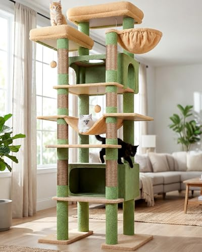 Globlazer F83B Árbol Rascador Cactus Verde para 3-5 Grande Gatos XXL 213 cm