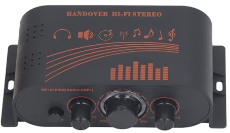 Tosuny Amplificatore di Potenza HiFi Compatto 2 40 W DC 12 V Mini Audio Stereo per Altoparlante TV Domestica