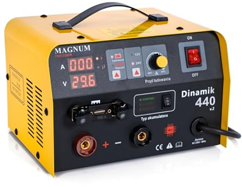 Magnum Dinamik 440 V2 - Inverter Ladegerät mit Starthilfe für 12V/24V Autobatterien - Schnell & Sicher Bestschweissen.de