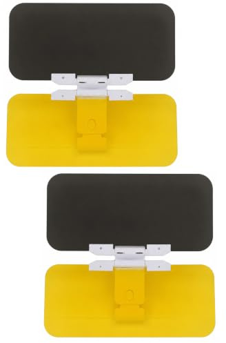 Car Sun Visor Extender 2-in-1 Day and Night Anti-Glare Pack of 2 | Adjustable Windscreen Sunshade; Filters UV And High Beam; Universal For Cars Vans