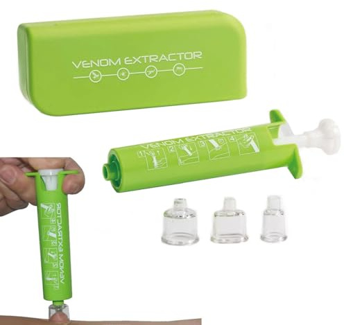 Extractor De Veneno Al Vacío, Con Caja De Almacenamiento Y Ventosas De 3 Tamaños, Herramienta De Succión for Mosquitos, Arañas, Peces De Malas Hierbas, Senderismo Al Aire Libre, Camping(1pcs)