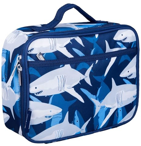 Wildkin Children's Shark Lunch Box, Navy Blue