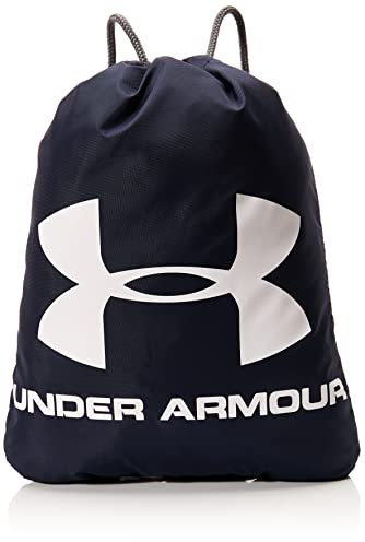 Under Armour Unisex UA Ozsee Sackpack, Kordelzug-Turnbeutel für das Fitnessstudio, Laufen, Joggen und mehr, vielseitiger Beutel Rucksack mit Brustclip für zusätzlichen Komfort, Midnight Navy