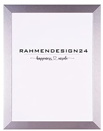 Rahmendesign24 Bilderrahmen Milano 36x49 (PUZZLEFORMAT) Silber (hochglanz) ANTIREFLEX/ENTSPIEGELT, Fotorahmen, Wechselrahmen, Posterrahmen, Puzzlerahmen