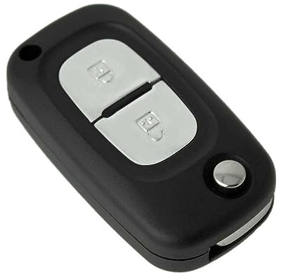 OcioDual 2 Tasten Schlüsselgehäuse Kompatibel mit Renault Clio Kangoo Master Modus Trafic Twingo Wind, Gehäuse der Fernbedienung, Autoschlüssel Ersatz Schlüssel, Schlüsselhülle Hülle Schlüsselbox Case