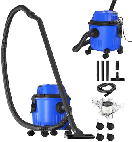 VickyHome Aspirateur À Main avec Fonction Soufflerie, 800W Aspirateur Électrique avec Roues Universelles pour Le Bricolage, Le Garage Et Le Nettoyage De La Voiture