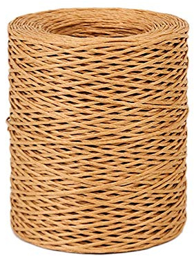 Bdfhjln 1,0 mm hellbrauner Blumen-Bindedraht, handgefertigt, aus Papier, Rattan, für Blumensträuße (Länge: 210 m)