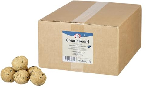 elles Premium Granola Meisenknödel ohne Netz im 100er Karton | Energiereiche & umweltfreundliche Kraftkugeln | 100% natürliche Zutaten | Ideal für alle Wildvögel | Ambrosia kontrolliert
