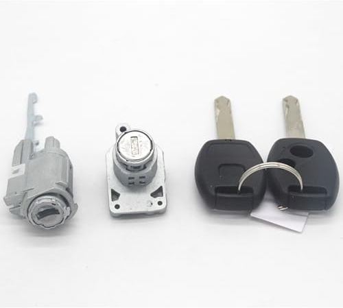 QXWRLD KOMPLETTES Schloss-Set ZÜNDSCHALTER TÜRSCHLOSS Barrel Trans 2 SCHLÜSSEL MIT 46 CHIP, for Civic, 2006-2008 Fahrzeugtürschlosszylindersatz(IG.S-Left Lock 2pcs)