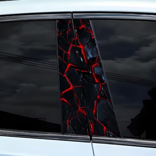 Film de protection imperméable pour colonne latérale de voiture, autocollants 3D stéréoscopiques en PET, autocollant de bricolage pour colonne latérale de voiture, autocollant imperméable pour colonne