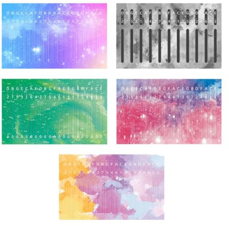 Blmirror 5 Stück Aufkleber für Kalimba mit 21 Tasten, Aufkleber für Daumenklavier, Tastaturinstrumente, Zubehörteile für Anfänger