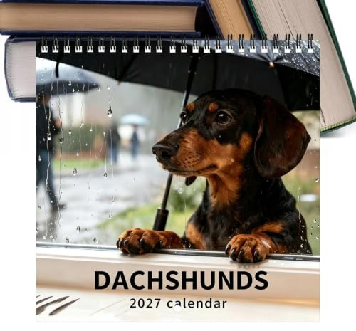 Calendrier Mural Teckel Année 2027 Planificateur Chien Mignon Décoration