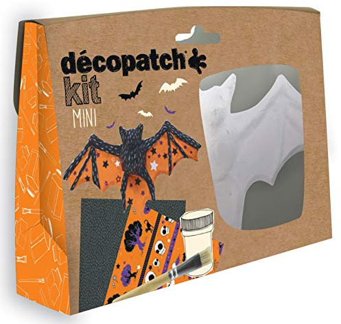 Décopatch KIT019O Bastel Pappmaché Fledermaus 3,5x19x13,5cm