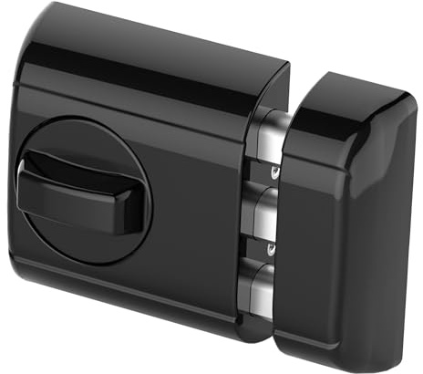 LINCE Cerrojo Seguridad SOBREPONER Supra-Especial para Puertas de Aluminio y PVC, Negro