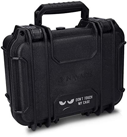 Navaris Protective Outdoor Camera Case - Hard Case with Customisable Foam Inserts - Water and Dust Equipment Protection - Size S (Don't Touch Design)