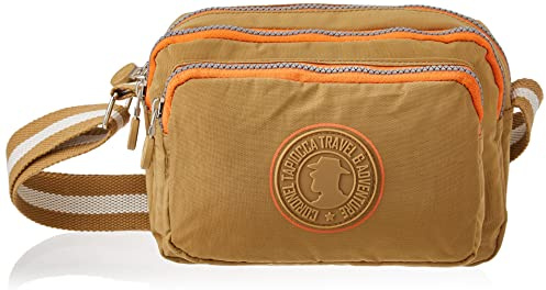 Coronel Tapioca - Bolso bandolera mujer - Bolso mujer - Bolsos mujer - Bolsos bandolera casual gran capacidad con 3 cremalleras, Beige