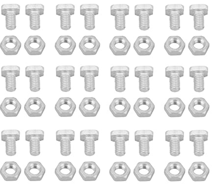 50 Stück Gewächshausschrauben Muttern, 50 Aluminium M6x12 Schrauben + 50 M6 Muttern Werkzeugzubehör Set für Gartengewächshaus im Freien (M6x12)