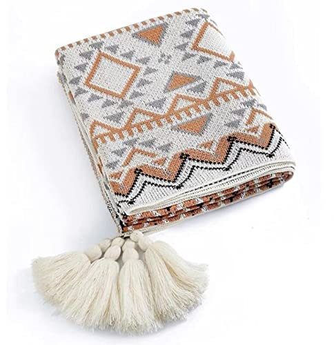 HAOSEM 150 cm gestrickte Decken, Wolle, weiche Bettwäsche, Kinderbett, Häkeldecke, Quaste, Sherpa-Steppdecke, Reisedecke, Sofa-Überwurf, Fadendecke