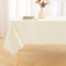 smiry Tischdecke Abwaschbar Rechteckig 140x240cm Tischtuch Polyester Wasserabweisend Lotuseffekt Tischwäsche Schmutzabweisend Abwischbare Tafeldecke für Party Küche, Beige