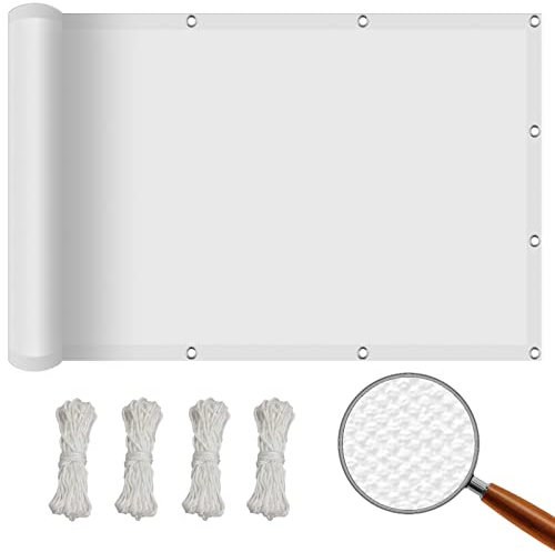 Voile D'ombrage Rectangulaire 1.8 x 4 m Protection Solaire, Toile D'ombrage Filet Dombrage Rectangle 100% Ombrage UV Protection pour Jardins/balcons/terrasses, Blanc