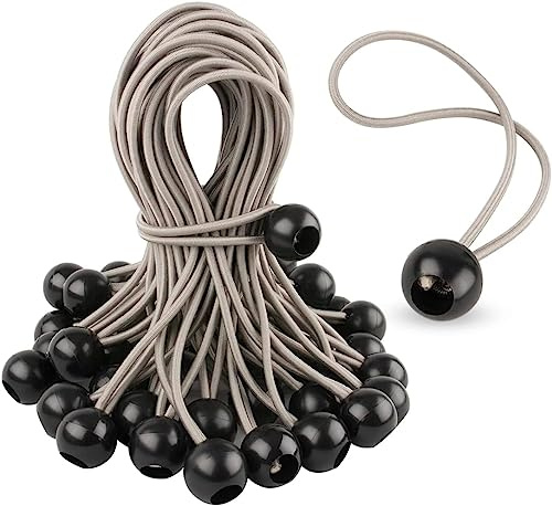 BINGCOBBER Spanngummis mit Kugel 25 Stück,Planenspanner mit Kugel 23cm,Gummispanner Zeltgummis Expanderschlingen Gummischlaufen für Zelte, Planen,Plakate