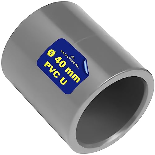 Rohrverbinder Muffe PVC U Ø40mm Klebemuffe 2 Rohre Garantie 10 Jahre | MONTERAL