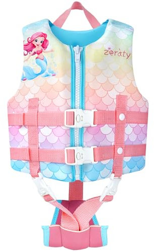 Zeraty Toddler Swim Vest Neoprene Kids Float Jacket Swimming Aid for Children Girls and Boys 36-40-50-60-70-88Lbs with Dual Adjustable Safety Straps