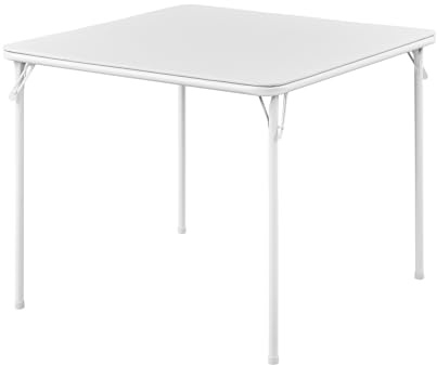BOOSDEN Klapptisch, Weiß, Klappbar Tisch, 80cm X 80cm X 70cm | als Campingtisch, Gartentisch, Balkontisch, Esstisch, Faltbarer Tisch
