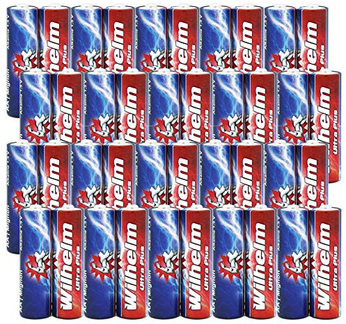Wilhelm Ultra Plus AA Batterien Alkaline LR6 LR06 1,5V Mignon – 40 Stück