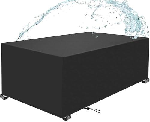 KDXAOBEI Abdeckung für gartenmöbel 225x110x80cm(LxBxH) - UV Beständiges Winddicht abdeckplane möbel abdeckhülle wasserdicht Reißfeste Outdoor 600D strapazierfähige Terrassentischabdeckungen