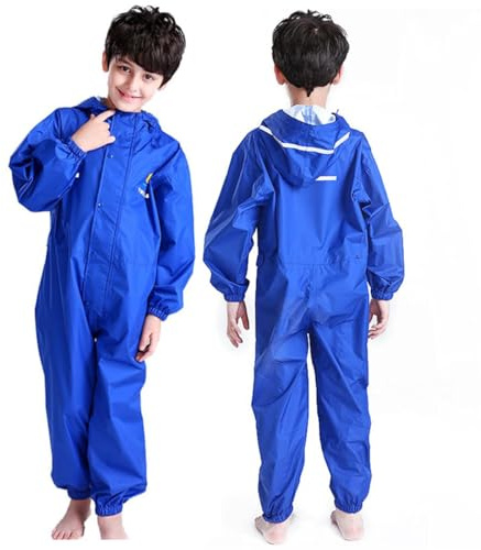 Enfant Imperméable, Combinaison de Pluie Garçon Fille Imperméables pour Enfants Garçons Filles Poncho de Pluie Léger Vestes de Pluie Dessin Animé Réutilisable Vêtements de pluie